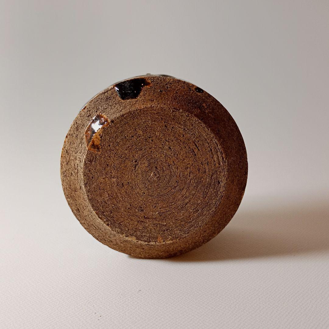 古瀬戸　鉄釉半筒盃　（秦秀雄好み　秦好み　酒器　古美濃）