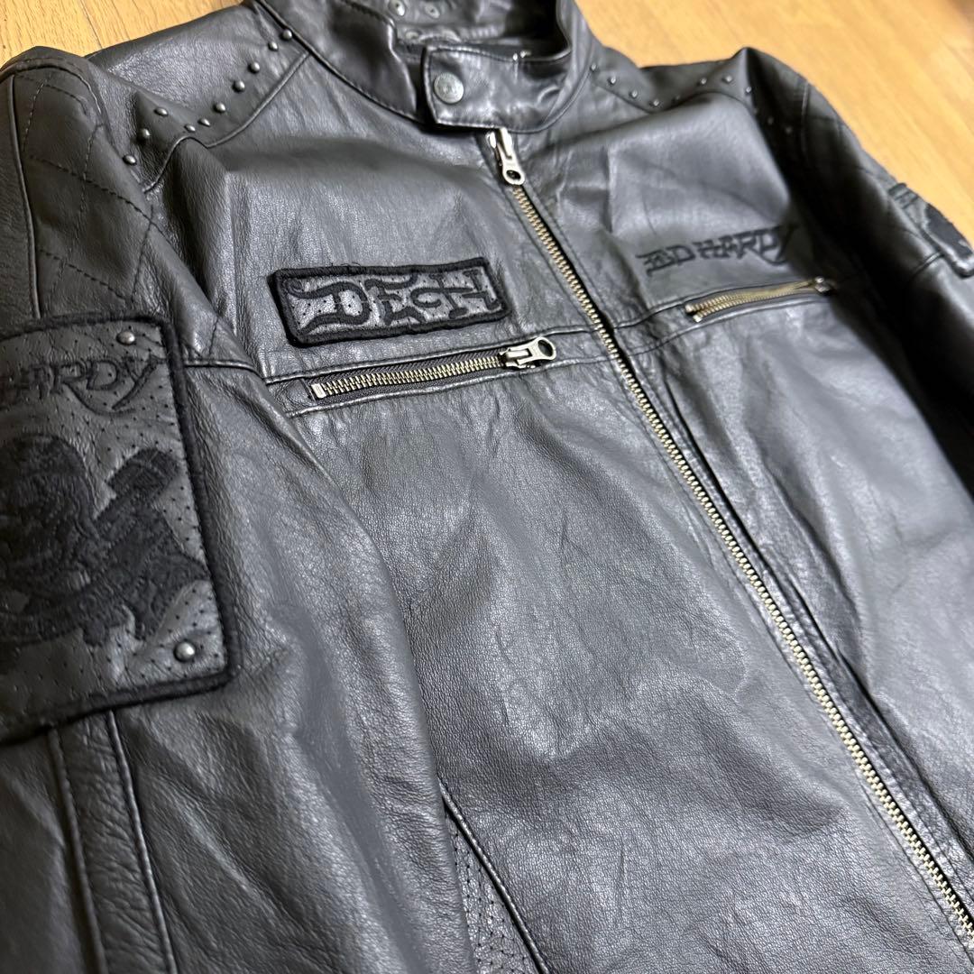 ジャケット・アウター edhardy leather jacket