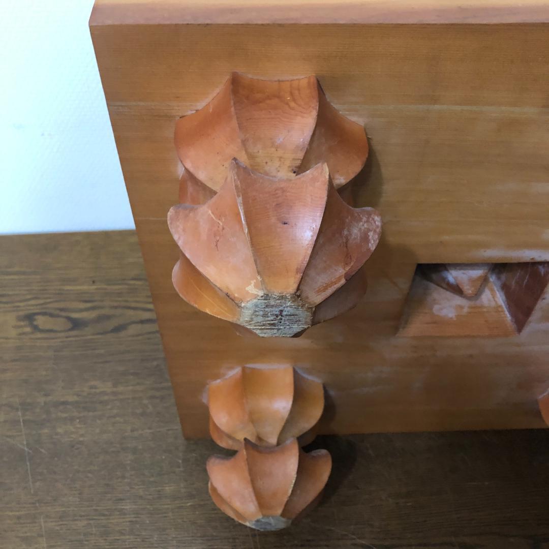 台桧・台湾檜　囲碁盤　脚・へそ付き　木製カバー付き　山本大元　＃765