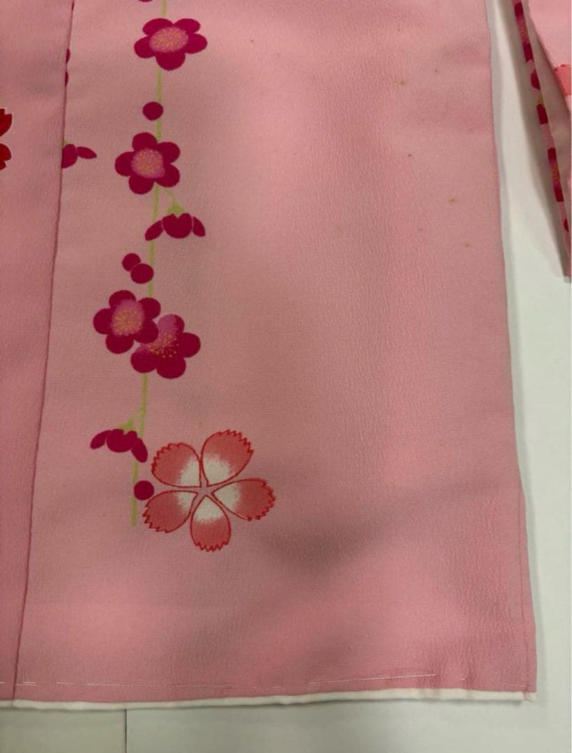 七五三　3歳女の子　着物セット　可愛いピンク　華やか桜　梅　新品