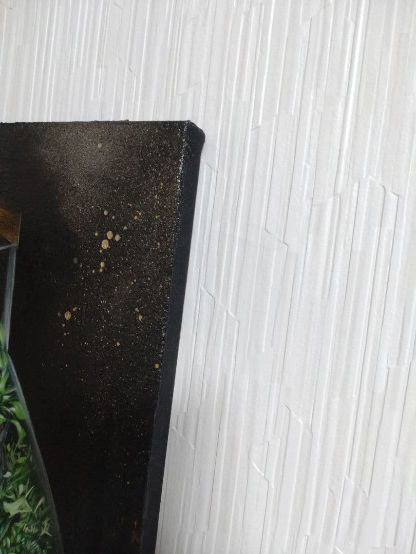 テラリウムの油絵【導き】1点物の原画アート/作者サイン入り/F3号キャンバス