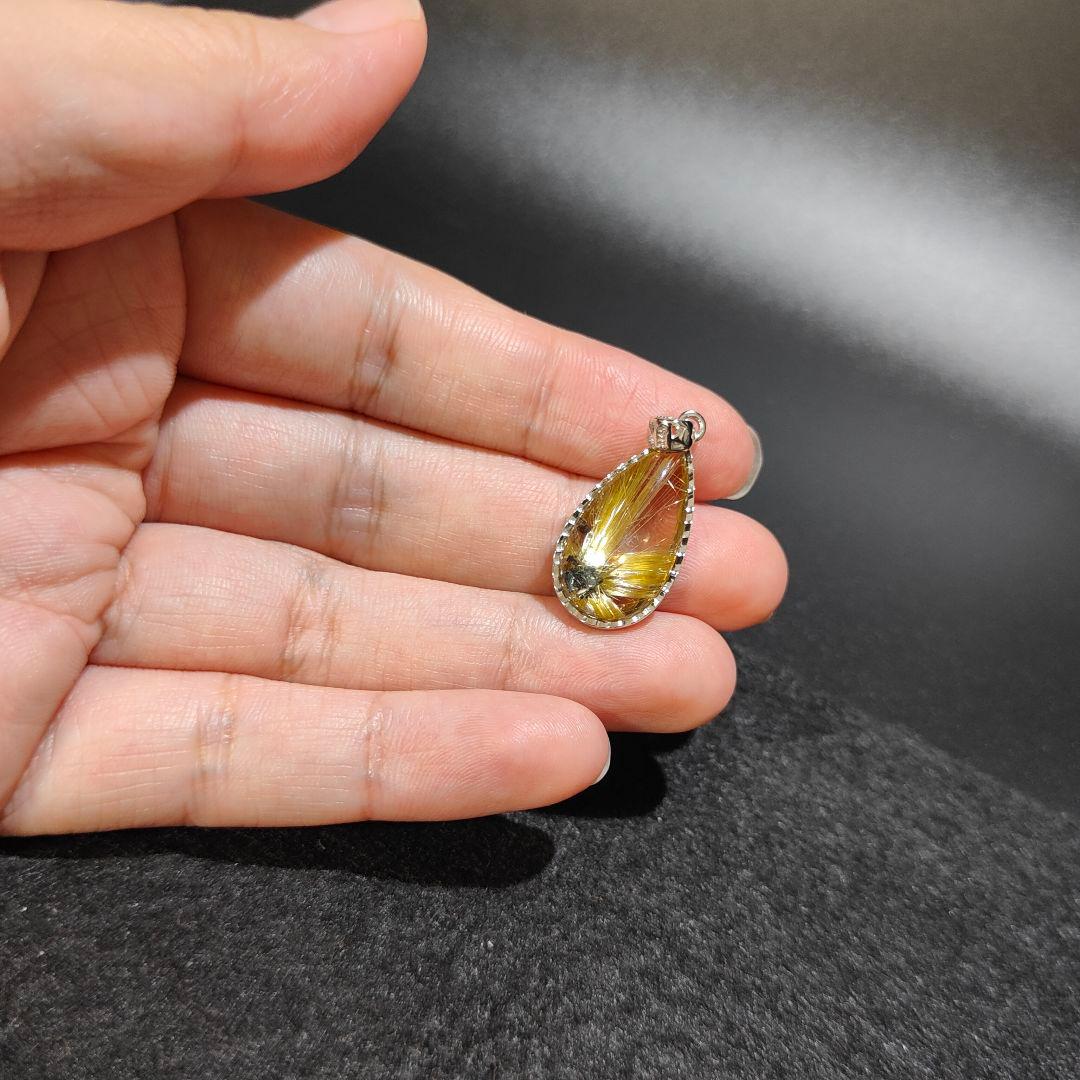 4 ルチルクォーツ　太陽ルチル　ルチルクォーツ　ペンダント　金運　財運　風水