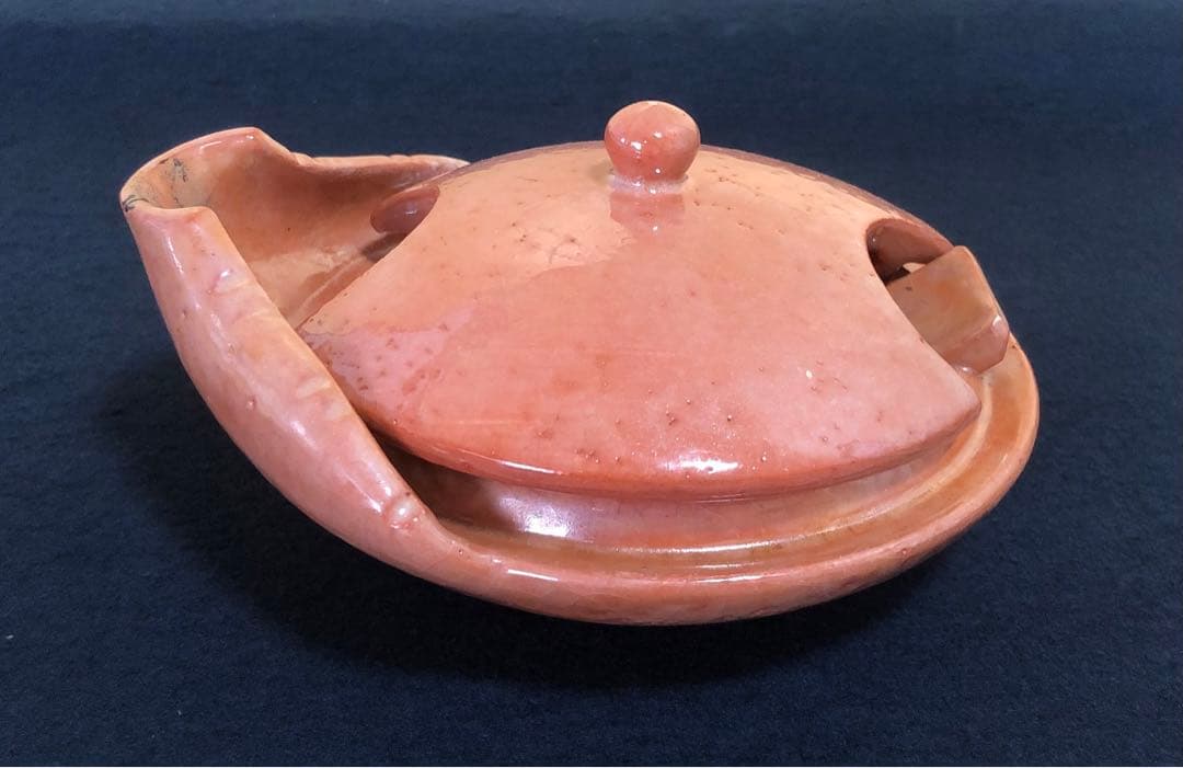 《R》赤楽 楽焼 するめ瓦 和楽 油盞 短檠 燭台 夜咄 260105か4