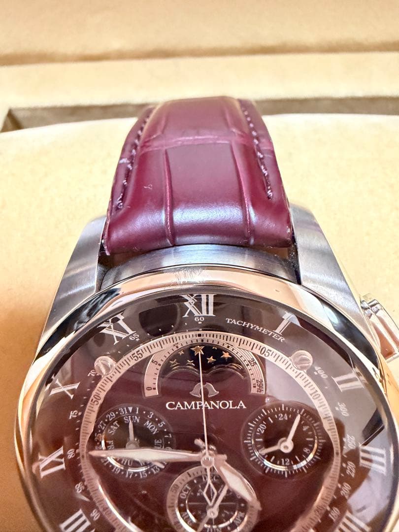 【値下済】CAMPANOLA コキアケ　腕時計 ボルドー