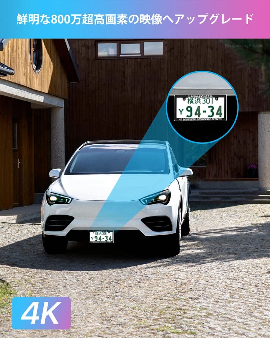 ZOSI ゾシ 防犯カメラ 7個 レコーダーセット 4K 800万画素 AI検知