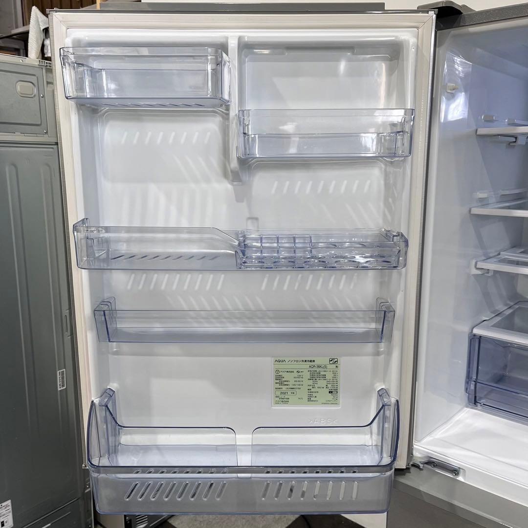 AQUA 冷蔵庫 AQR-36KL(S) 355L 2021 家電 Ma2112