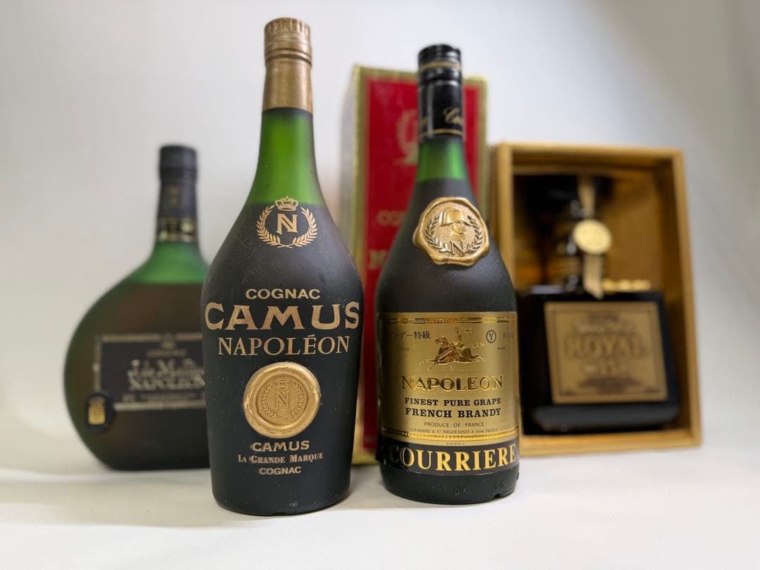 T 古酒 CAMUS NAPOLEON ブランデー特級 ウイスキーロイヤル計4本