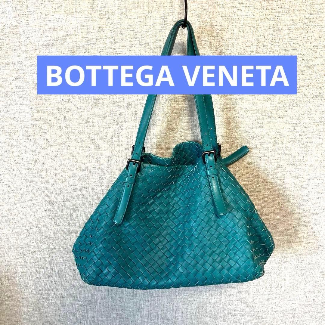 ボッテガヴェネタ　ティール編み込みレザーショルダーバッグ