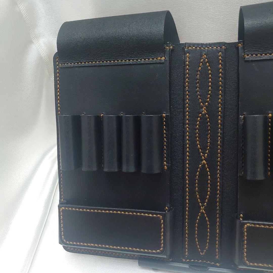 ブラックペンケース レザー 10本差し