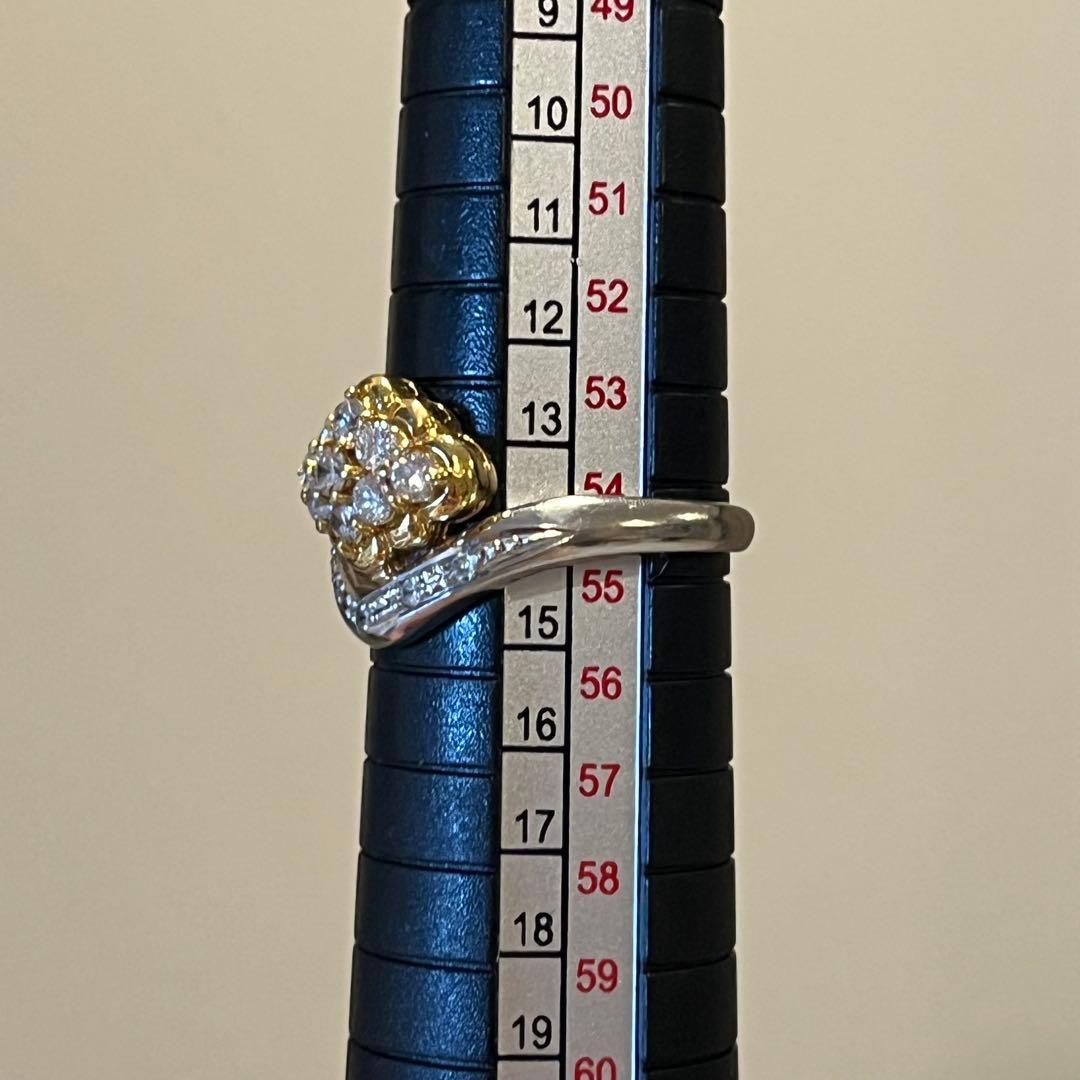 k18/pt900 ダイヤモンド　リング