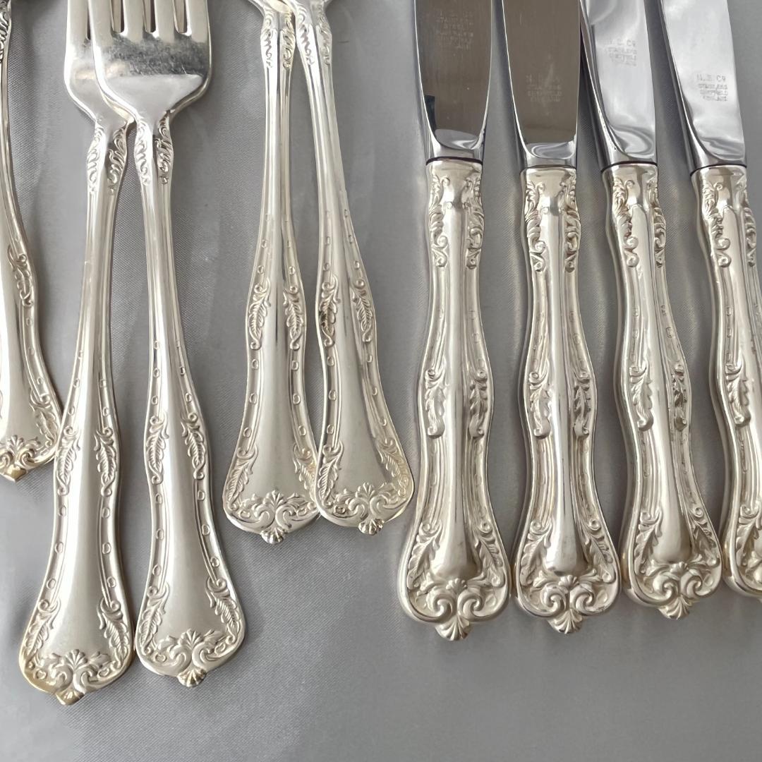 【National Silver】 クイーンエリザベス ディナーセット 4名用