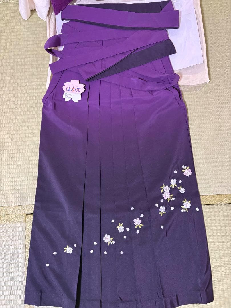 振袖・長襦袢・袴の３点セット　大学生　卒業式　成人式　正絹トールサイズぽっちゃり