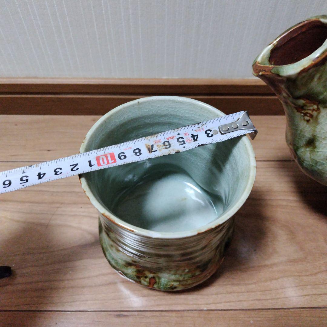 巨大陶器製急須と巨大湯呑みセット 森山焼