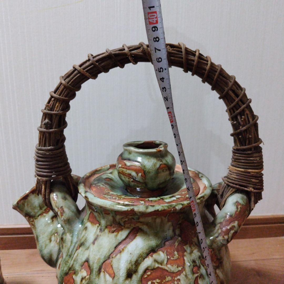 巨大陶器製急須と巨大湯呑みセット 森山焼