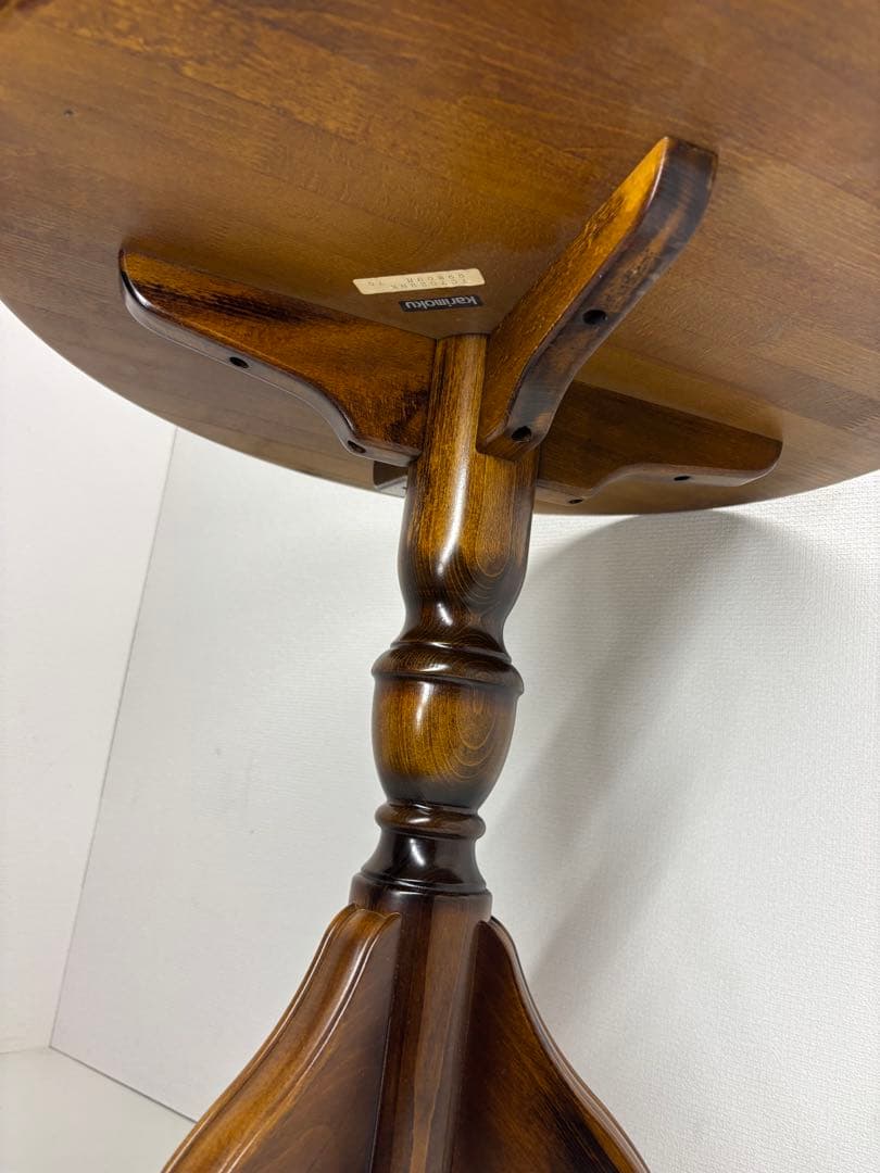 カリモク karimoku コロニアル ウォルナット 丸テーブル サイドテーブル