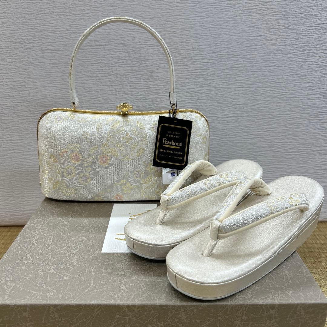 紗織謹製　草履バッグセットL size