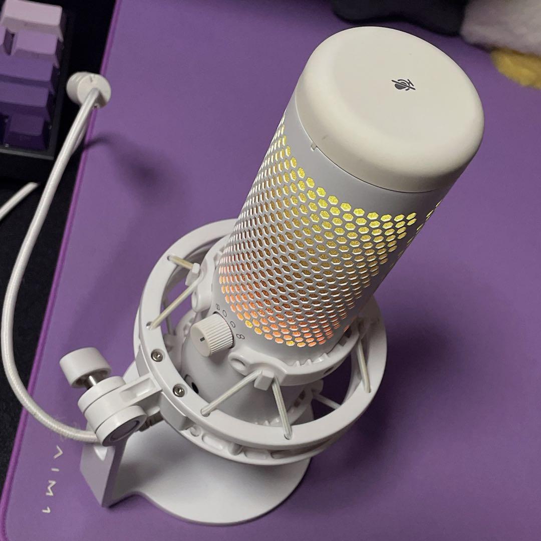 HyperX QuadCastS ホワイト コンデンサーマイク