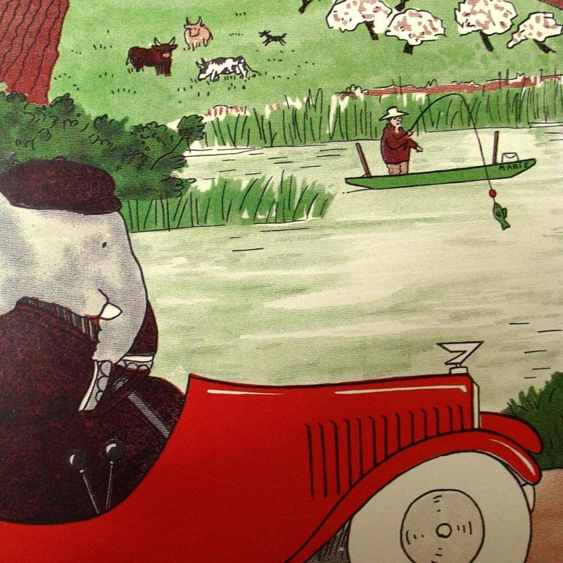 額装品/Babar en Auto 1986年（ジャン ド ブリュノフ）