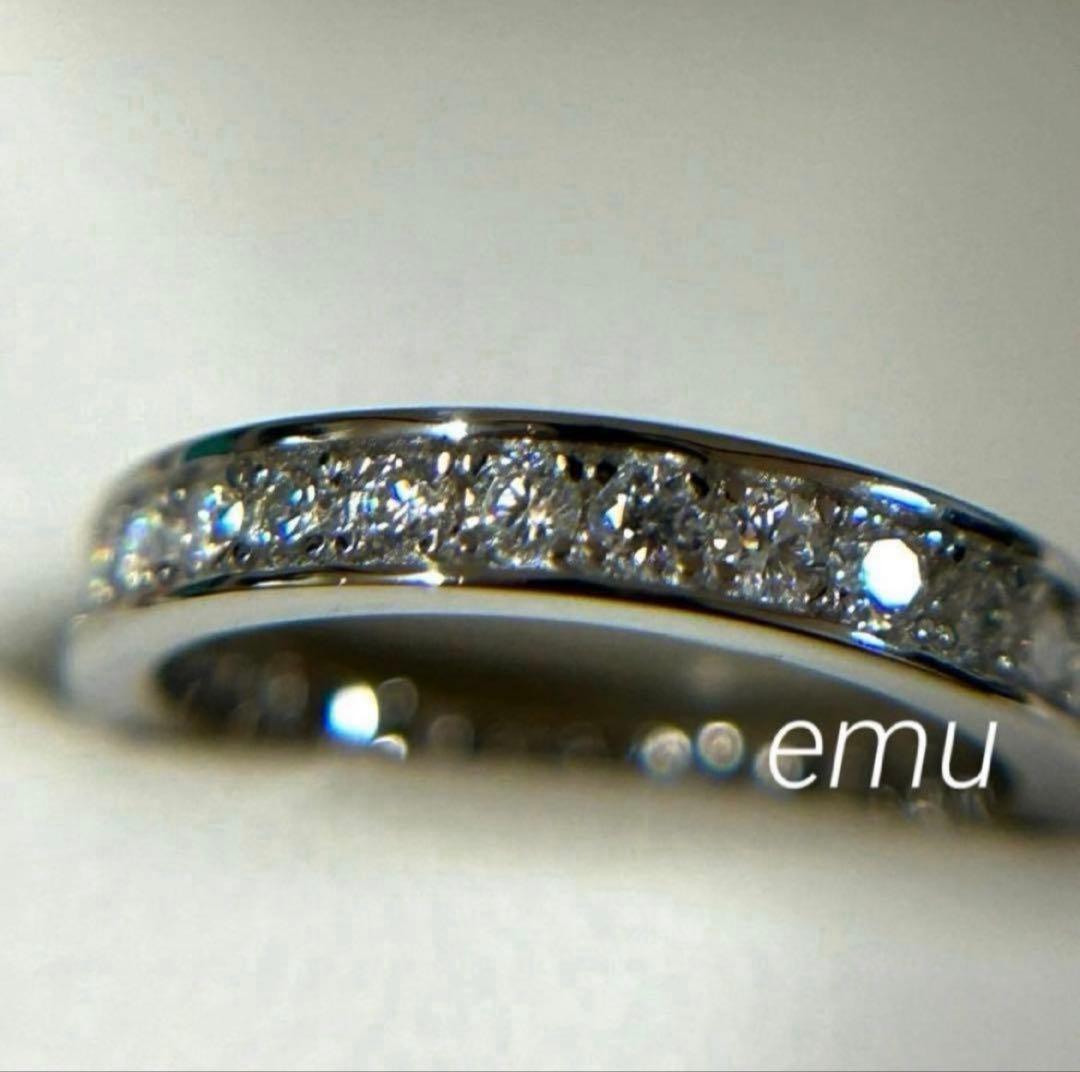 とむ様 / 最高級モアサナイト / フルエタニティリング / レール留め