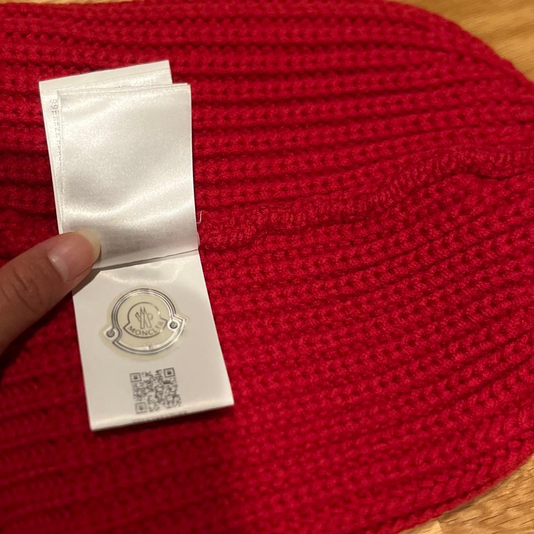 モンクレール ニット帽 赤