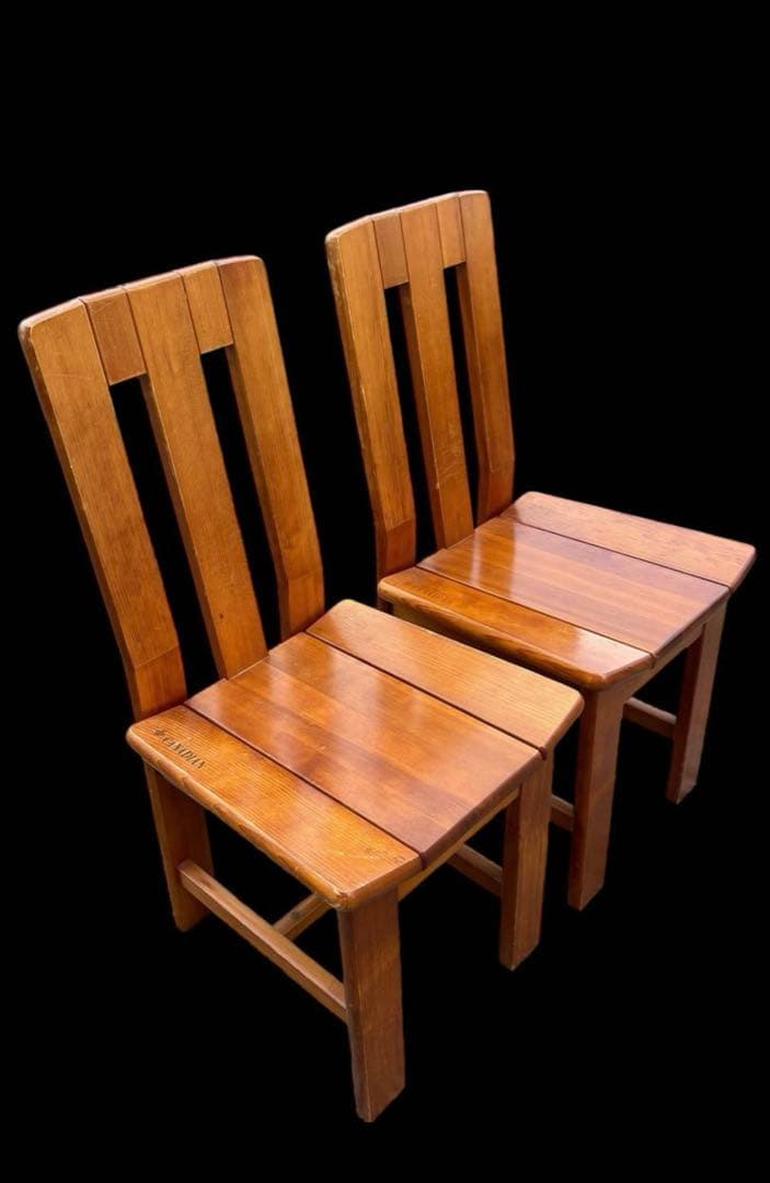 CANADIAN 木製ダイニングチェア 2脚セット