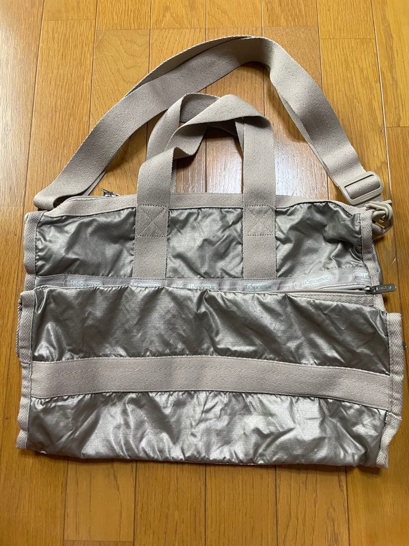 LeSportsac シャンパンゴールド　ミディアム　ボストンバック　ショルダー