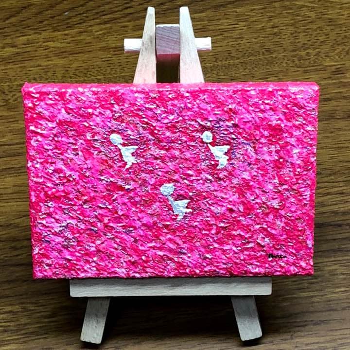 「花の妖精 春夏秋冬  -秋-」原画 本物 一点物 イーゼル付き 絵画 masa