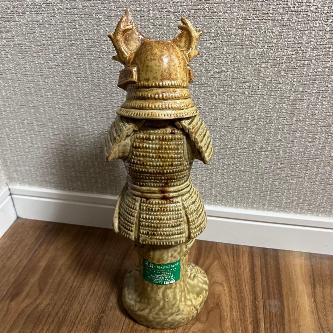 山中鹿介 陶器製 武士像 約30cm 清酒出雲銘酒ほろ酔の入れ物
