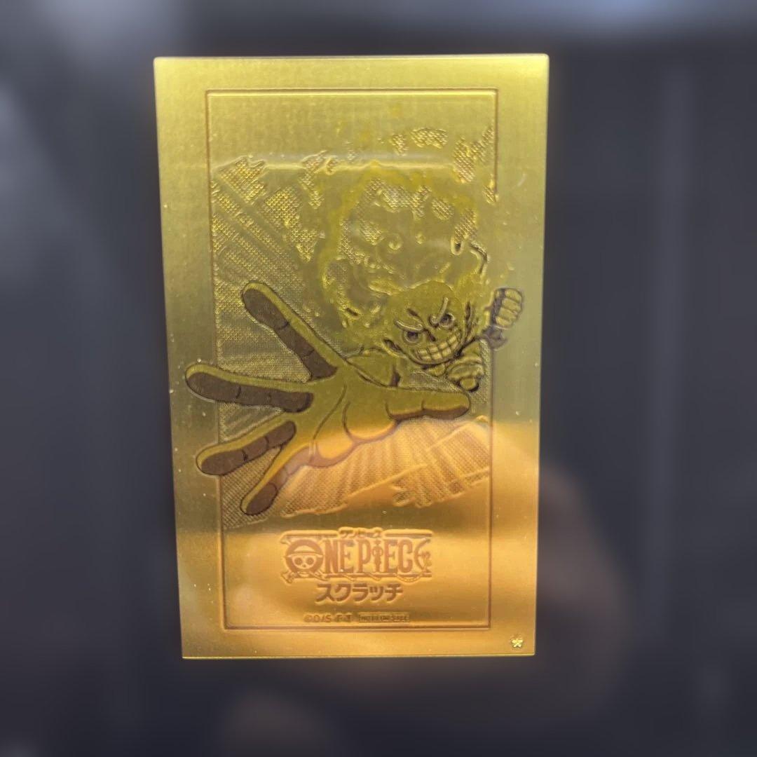 ワンピーススクラッチ　純金製オリジナル　イラストプレート　当選品