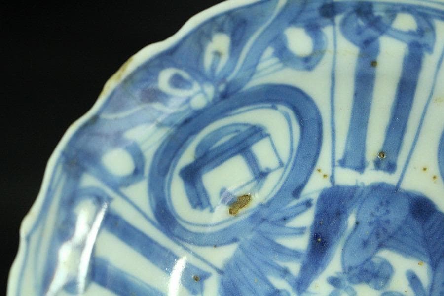 中国美術 染付 芙蓉手 碗 揃 五件(K-XA690)