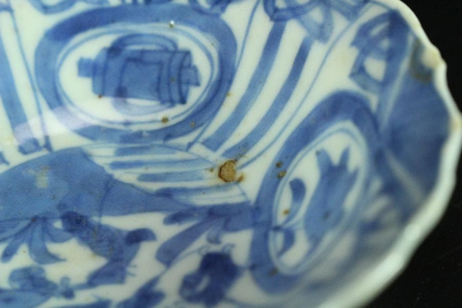 中国美術 染付 芙蓉手 碗 揃 五件(K-XA690)