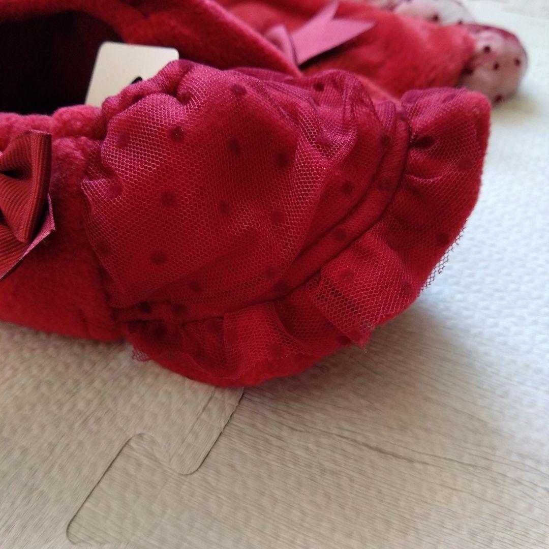 CanNanaクマ刺繍付き赤犬服