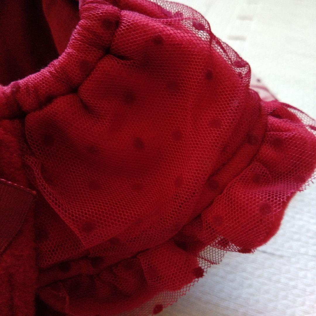 CanNanaクマ刺繍付き赤犬服