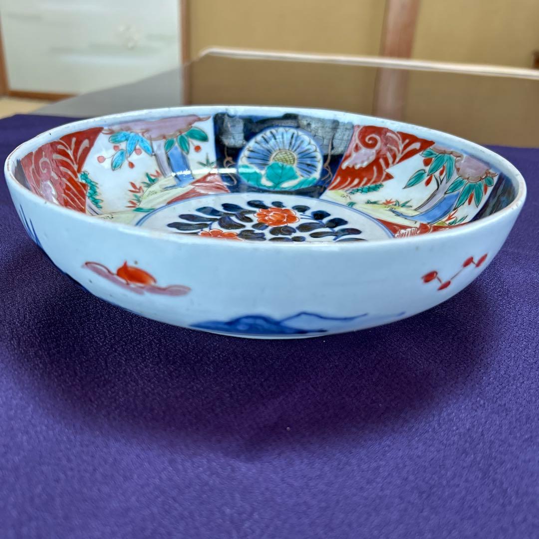 飾り鉢　陶器　骨董　色鮮やかな皿