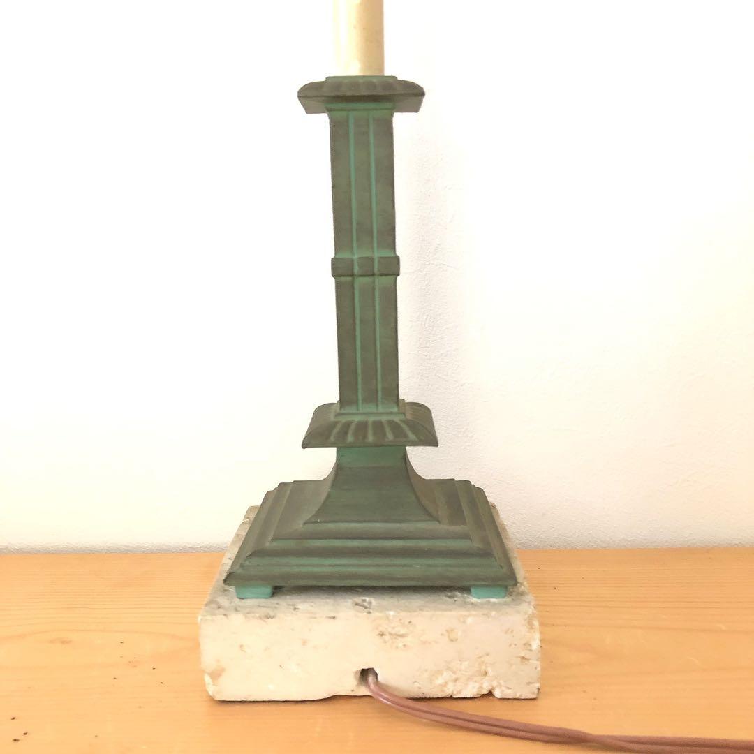 電球付　銅製のスタンドライト　アメリカ製　アンティーク　ブロカント