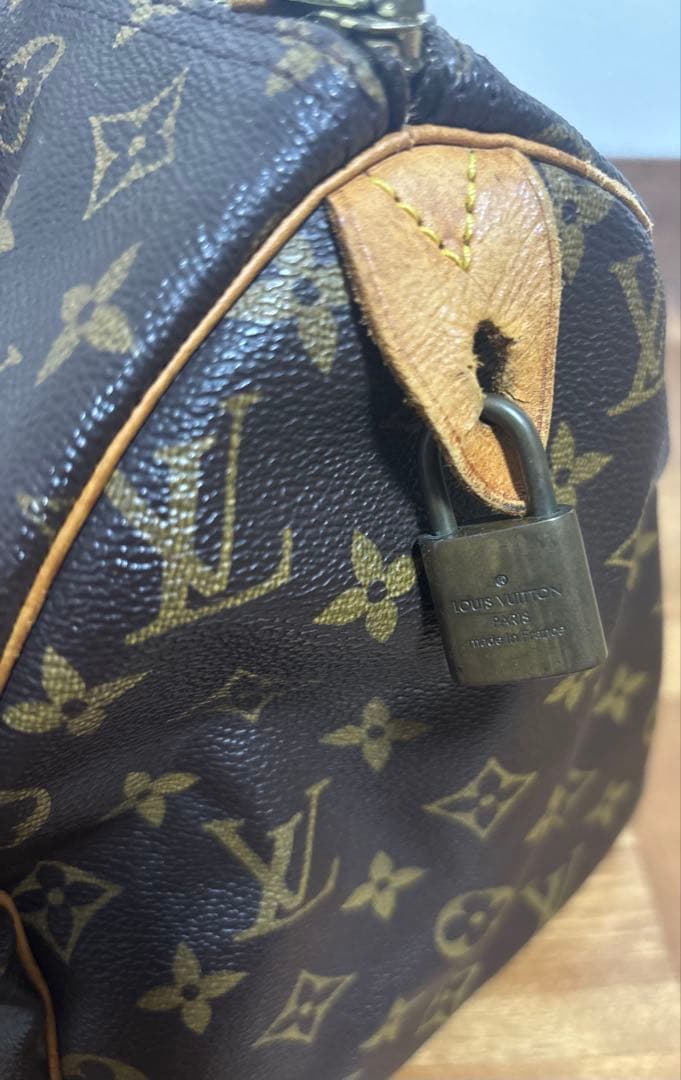 ルイヴィトン モノグラム ス ピーディ 30 南京錠・鍵2本付