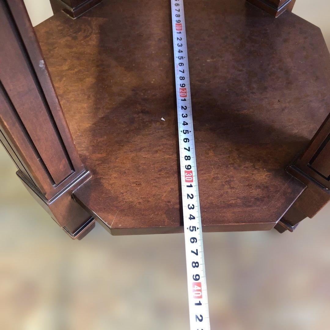 八角形の木製テーブル　アンティークテーブル　サイドテーブル　ミニテーブル