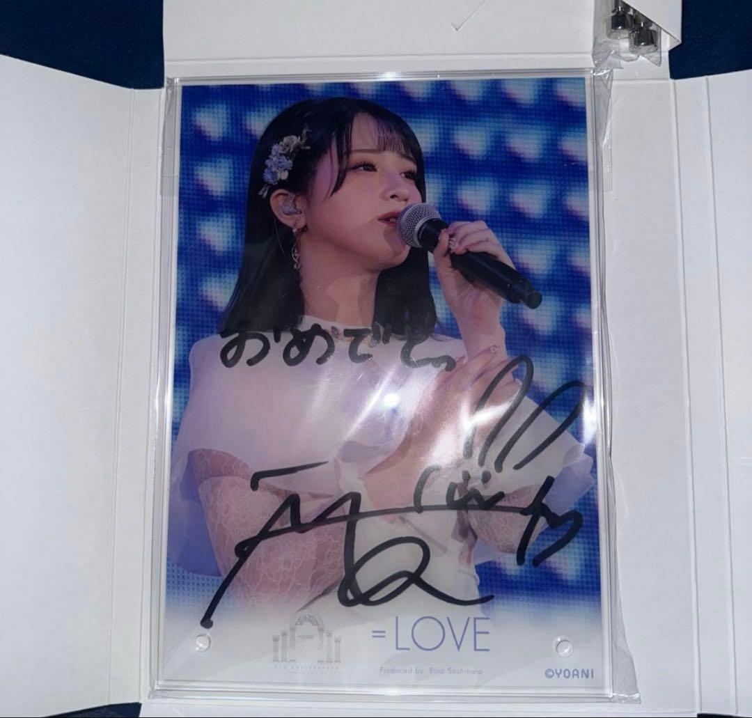 =LOVE イコラブ 5周年ラッフル 直筆サイン 2等アクリルパネル 佐々木舞香