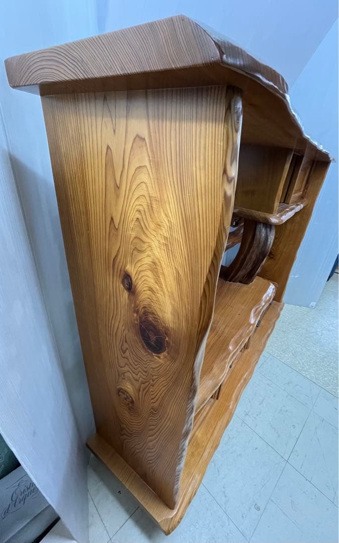 貴重　屋久杉 良質杢 飾り棚 茶棚 サイドボード リビングボード 茶箪笥