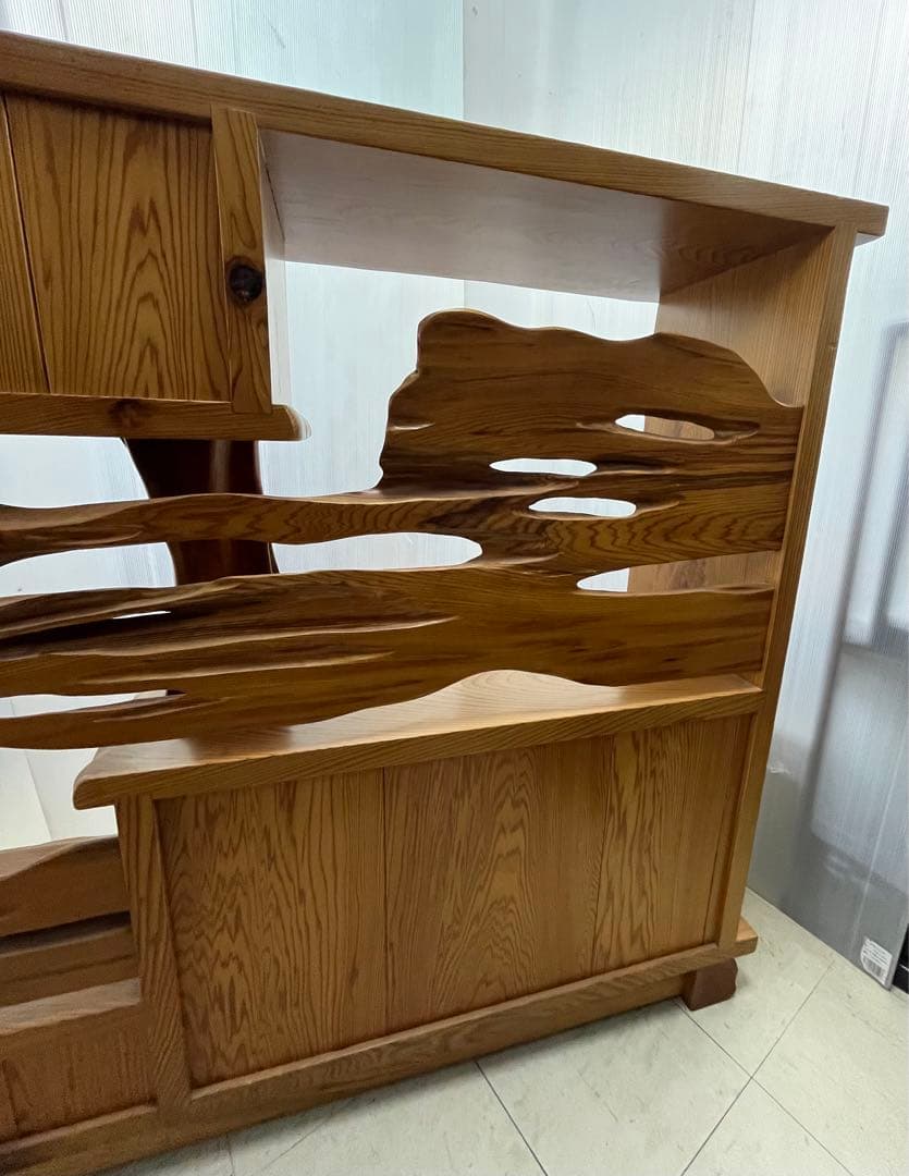 貴重　屋久杉 良質杢 飾り棚 茶棚 サイドボード リビングボード 茶箪笥