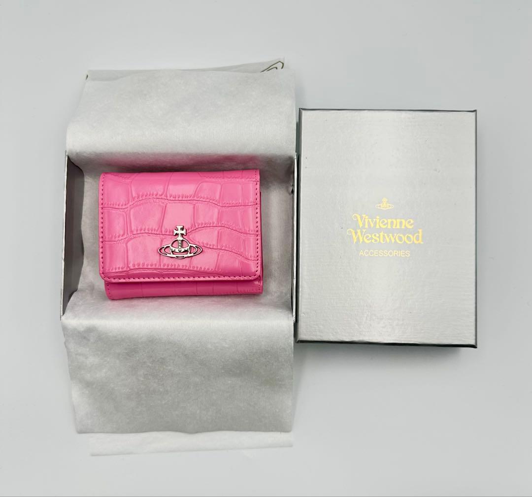 【新品✦希少カラー】Vivienne Westwood 三つ折り財布 ピンク