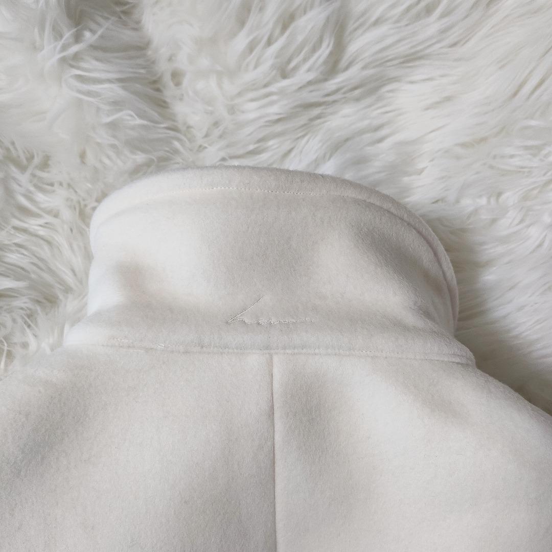未使用☆和田颯 how Melton Coat Ivory 002 Da-iCE