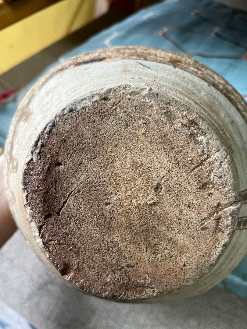 古陶器　骨董　茶壺 花瓶　四つ耳 アンティーク壺　骨董壺