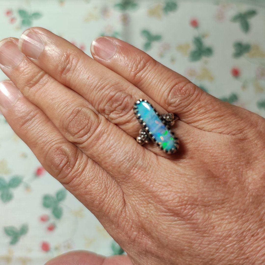 天然ボルダーオパールの指輪！