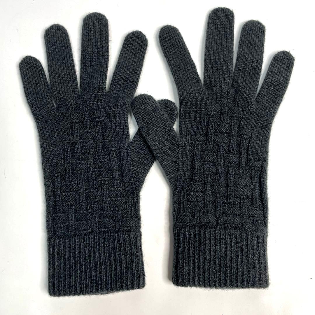 エルメス カシミア 手袋 グローブ M H柄 トリマイヨン