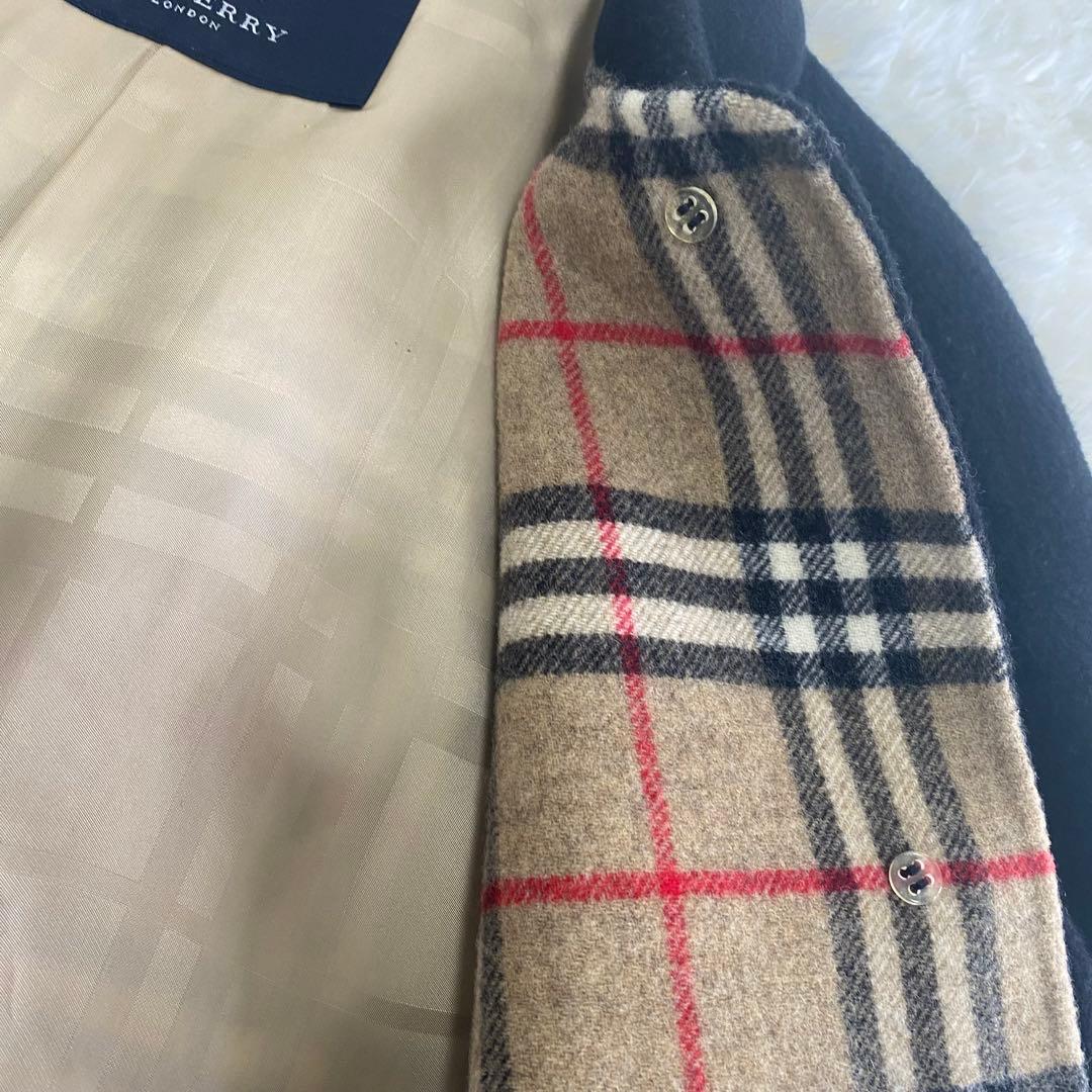 バーバリーロンドン　BURBERRYステンカラーコート　羊毛 カシミヤM 黒