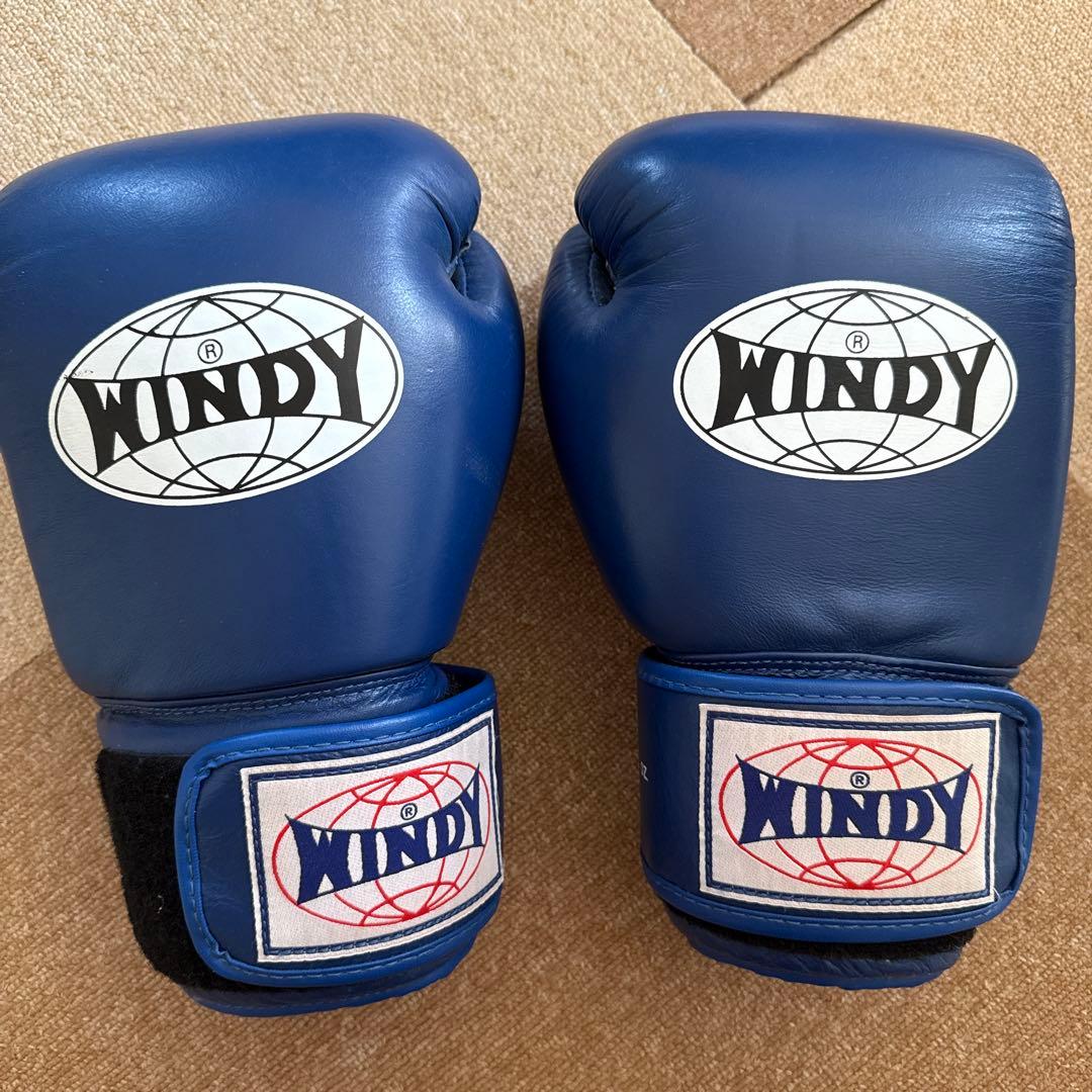 WINDY ボクシンググローブ 16oz 青