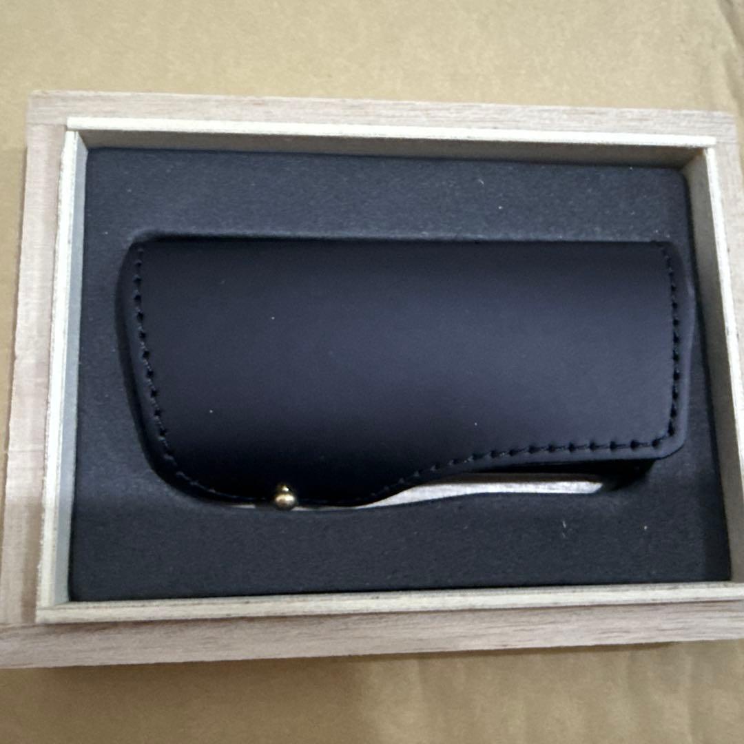 点と線 usuha-kullmu キーケース マットコードバン ブラック