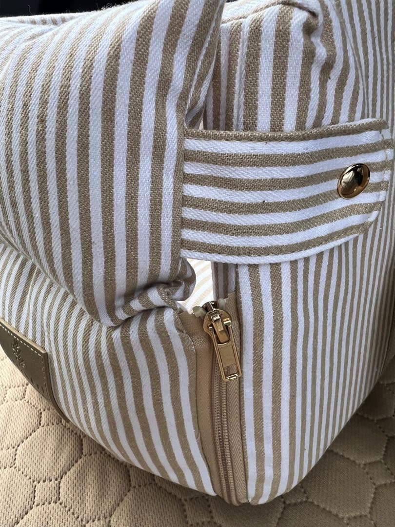 新品⭐︎モンシェリストライプドライブセンターペットベッド　ドライブベッド