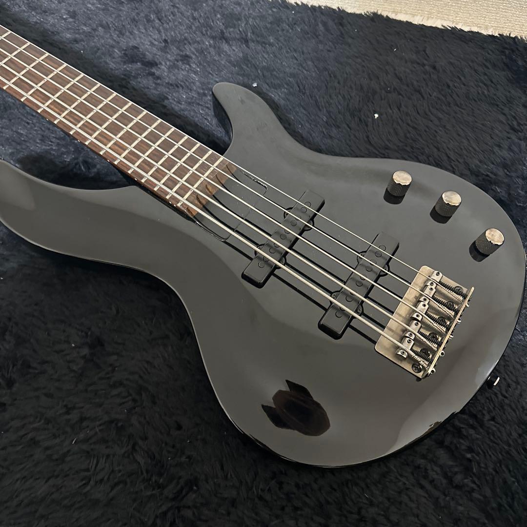 エレキベース 5弦 弦楽器 黒 多弦ベース レア ブラック
